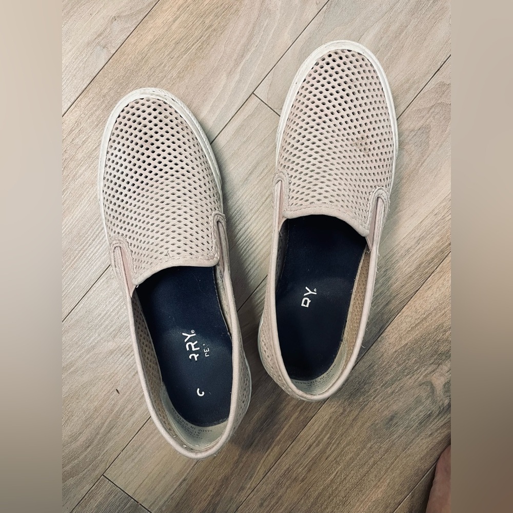 Pink Sperry Topaider slip on water shoes